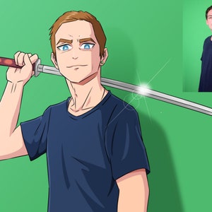 Fully Custom Anime Portrait , Couple Anime Portrait, Family Anime Portrait, Personalized anime drawing, Weeb Anime Gift