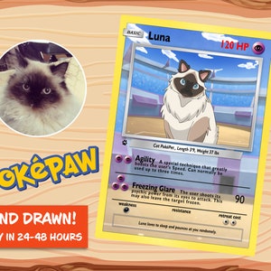 Custom PokePaw Pets  | Poke Cards | Digital Image | PokePet Monster Pets | Personalized Poke Cards | Custom Poke Card Digital Designs Gift