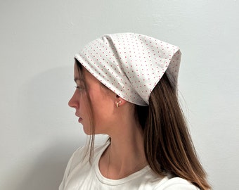 Polka Dot Bandana - Handgefertigtes Kopftuch