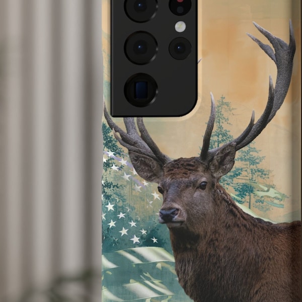 Outdoor Adventure Elk Phone Case - Ideal Gift for Wildlife Enthusiasts - Apple iPhone 13 Samsung Galaxy S22 S21 Phone Case With Card Holder