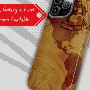 Vintage Map Phone Case: Adventure Travel Gift for iPhone