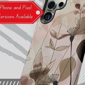 Aquarell Pfirsich Blumen Boho Handyhülle: Galaxy S24 Ultra, S23, S22, S21, S20