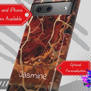 Gold Brown Granite Pixel 9 Pro XL Case: Personalized Marble Design