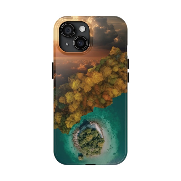 Nature's Harmony iPhone 15 Pro Max Case Air Sea Land5 Tough Phone Case; Fits iPhone 14 Pro Max, iPhone 13 Pro Max; Gift Under 25