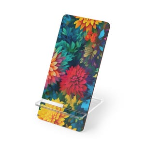 Floral Smartphone Display Stand: Universal Ergonomic Mobile Holder