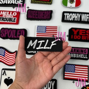 MILF Iron On Patch |Iron On |Bold Patch| Funny Patches | Hat Bar|Trucker Hat