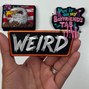 Weird Iron On Patch | Unusual Iron On | Bold Patch| Funny Patches | Hat Bar|Trucker Hat