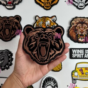 Brown Bear Iron On Patch |Iron On | Hat Bar|Trucker Hat