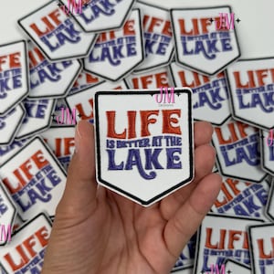 Life is Better At The Lake Iron On Patch |Iron On | Bold Patch| Funny Patches | Hat Bar|Trucker Hat