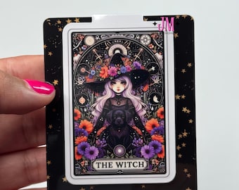 The Witch Tarot Card Magnetic Bookmarks, Stocking stuffer, Celestial Bookmark,Gifts for Readers