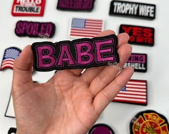 Babe Iron On Patch |Daring Patches Iron On |Pink Patches| Girl Patches | Hat Bar|Trucker Hat