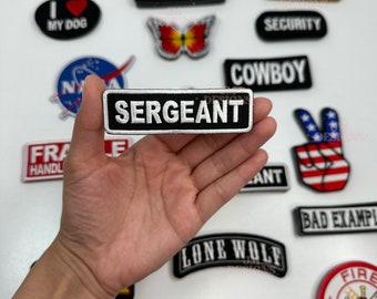 Sergeant Aufnäher zum Aufbügeln |Bold Patch| Lustige Aufnäher | Hutstange|Trucker Hut