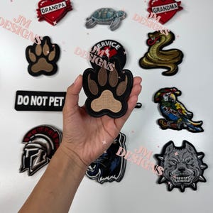 Paw Print Iron On Patch | Dog Print Iron On | Bold Patch| Funny Patches | Hat Bar|Trucker Hat