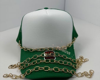 Set Di 7 Catene Per Cappelli Stile Cowboy Con Ciondoli - Con Turchesi E Amuleti In Metallo, Decorazione Fai Da Te Per Berretti Da Baseball E Cappelli Da Camionista - 6