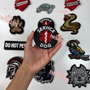 Service Dog Iron On Patch | Iron On | Bold Patch| Funny Patches | Hat Bar|Trucker Hat