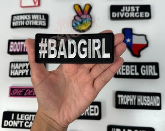 Bad Girl Iron On Patch |Iron On |Bold Patch| Funny Patches | Hat Bar|Trucker Hat