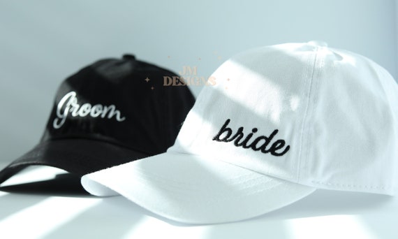 Bride & Groom Hat| Bride Embroidery Hat| Groom Embroidery  display picture 1
