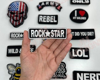 Rockstar Iron On Patch |Iron On |Bold Patch| Funny Patches | Hat Bar|Trucker Hat