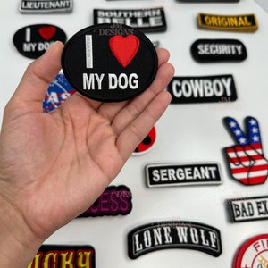 I love my dog Iron On Patch |Iron On |Bold Patch| Funny Patches | Hat Bar|Trucker Hat
