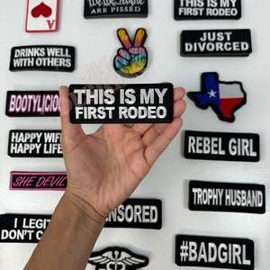 This Is My First Rodeo Iron On Patch |Iron On |Bold Patch| Funny Patches | Hat Bar|Trucker Hat