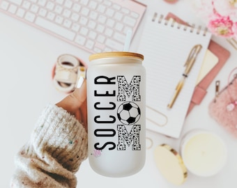 Soccer Mom Glass Coffee Cup| Mothers Day Gift| Gifts For Mom| Mama