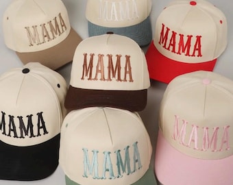 Embroidered Mama Hat| Mom Hat| Mama Hat| Trucker Hat| Custom Embroidery| Mothers Day Gift