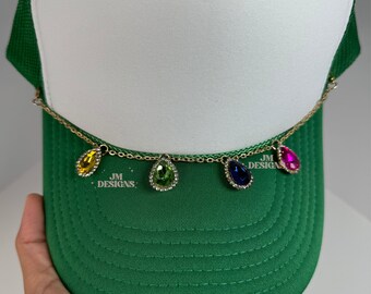 Catene Decorative Per Cappelli Da Camionista | Ciondoli Staccabili Fai Da Te In Metallo E Turchese | Accessori Western Per Cappelli - 3