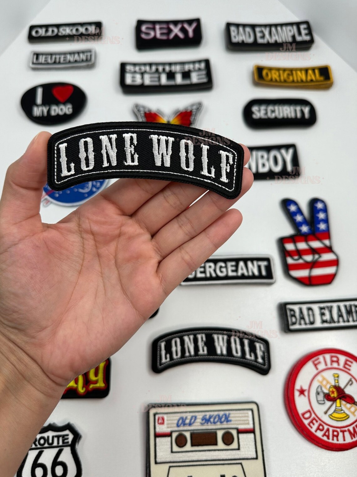 Lone Wolf Iron on Patch |iron on | Patch| Biker Patches | Hat Bar ...