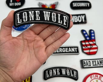 Einsamer Wolf Aufnäher zum aufbügeln Aufnäher | Biker Aufnäher | Hutstange|Trucker Hut
