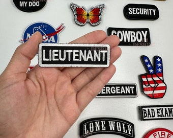 Lieutenant Aufnäher zum Aufbügeln |Bold Patch| Lustige Aufnäher | Hutstange|Trucker Hut