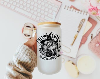 Feeling Cute Glass Coffee Cup| Mothers Day Gift| Gifts For Mom| Mama