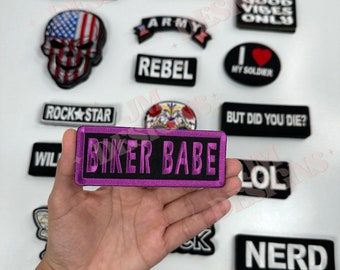 Biker Babe Strykmärke | Stryk-på | Djärv lapp | Roliga lappar | Hattstång | Truckerkeps
