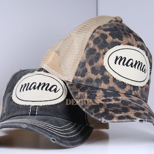 Mama Hat| Baseball Cap| Mama Canvas Patch| Mothers Day Gift| Christmas Gift