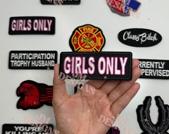Girls Only Iron On Patch |Iron On | Hat Bar|Trucker Hat