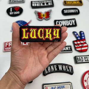 Lucky Iron On Patch |Iron On | Patch| Pink Patches | Hat Bar|Trucker Hat