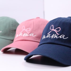 Embroidered Mama Hat| Coquette Mom Hat| Mama Hat| Baseball Cap| Custom Embroidery| Mothers Day Gift