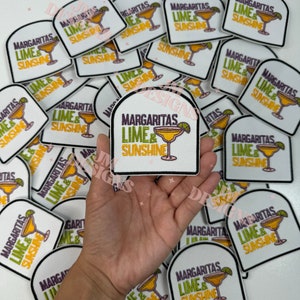 Margaritas Lime e Sunshine Iron On Patch /Iron On / Patch audace / Toppe divertenti / Cappello Bar/Cappello da camionista