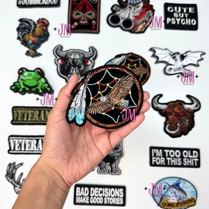 Eagle Dreamcatcher Iron On Patch | Iron On Patch| Funny Patches | Hat Bar|Trucker Hat