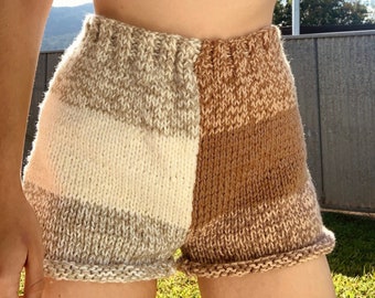 Two Toned Knitted Shorts