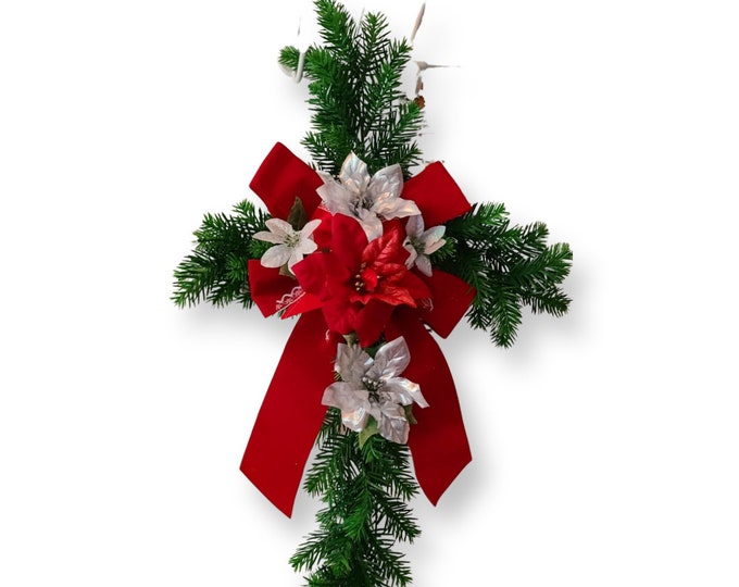 Memorial Cross Wreath, in Memory Cross Wreath, Christmas Cross Wreath