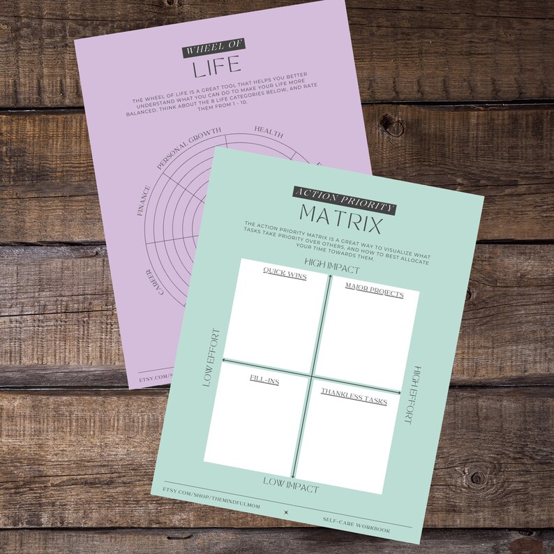 Thanksless Task Chart Selfcare Journal, Wellness Gift, Goal Planner, Daily Inspiration, Self ...