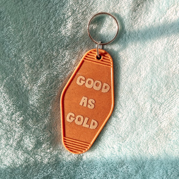 Good As Gold Motel Keychain - Bravo TV | Vanderpump Rules | VPR retro inspired key tag