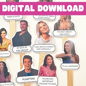 VPR | Vanderpump Rules Photo Booth Props | Bravo TV party decor | Pump Rules Finale | Vanderpump Rules Watch Party **Digital Download**