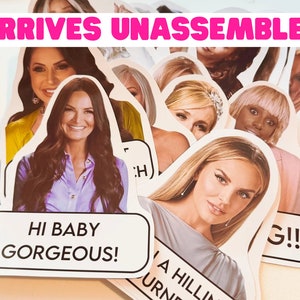 Bravo Real Housewives UNASSEMBLED Party Decorations | Photo Booth Props | Bravo Housewives Bachelorette Party **Updated October 2024**