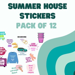 Pegatinas de Summer House - Bravo TV - Summer Should Be Fun - Sticker Set of 12