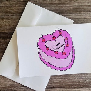 RHOSLC Greeting Card - Hi Baby Gorgeous! Birthday Card, Just Because Card, Baby Shower Card