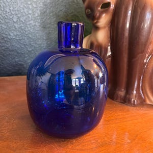 Blenko Blue Vase - Etsy