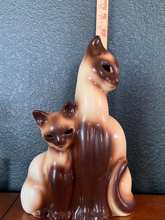 Vintage 1950's Howard Kron Designed Siamese Cats TV Lamp, Flawless
