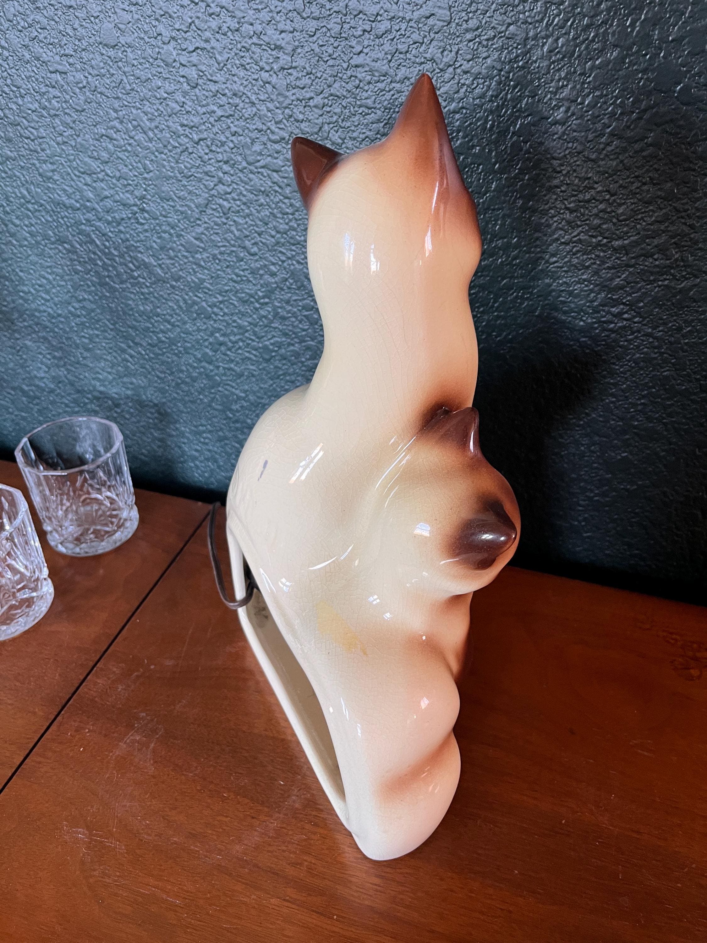 Vintage 1950's Howard Kron Designed Siamese Cats TV Lamp, Flawless