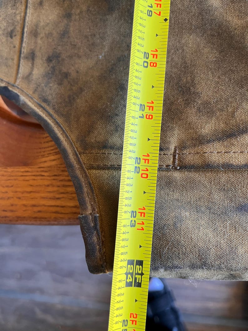 Chaleco vintage Filson XL de tela color tostado oscuro, forro a cuadros rojos estilo búfalo, estilo RN39126, ¡fabricado en EE. UU.! imagen 7